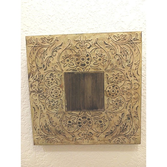 Wall Art Metal on Wood Natural + Modern Design 12 x 12 - Picture 2 of 12